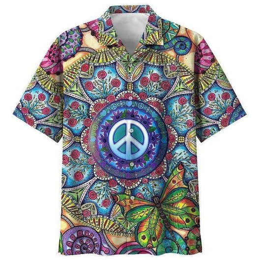 Amazing Hippie Butterfly Unisex Hawaiian Shirts, Summer Shirts, Beach Shirts