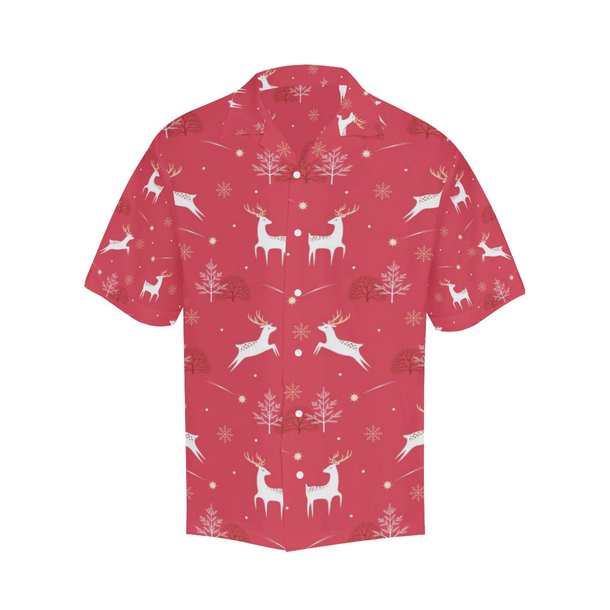 Deer Pattern Background Mens All Over Print Hawaiian Shirt