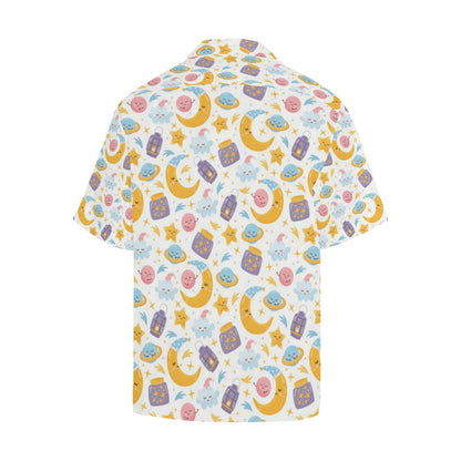 Moon Sleep Pattern Mens All Over Print Hawaiian Shirt