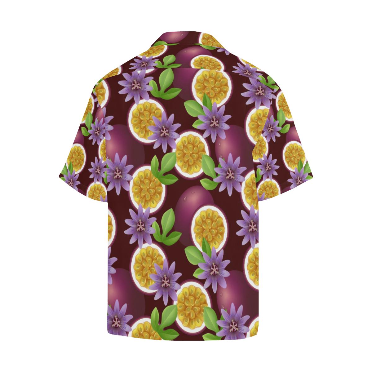 Passion Fruit Sliced Pattern Mens All Over Print Hawaiian Shirt