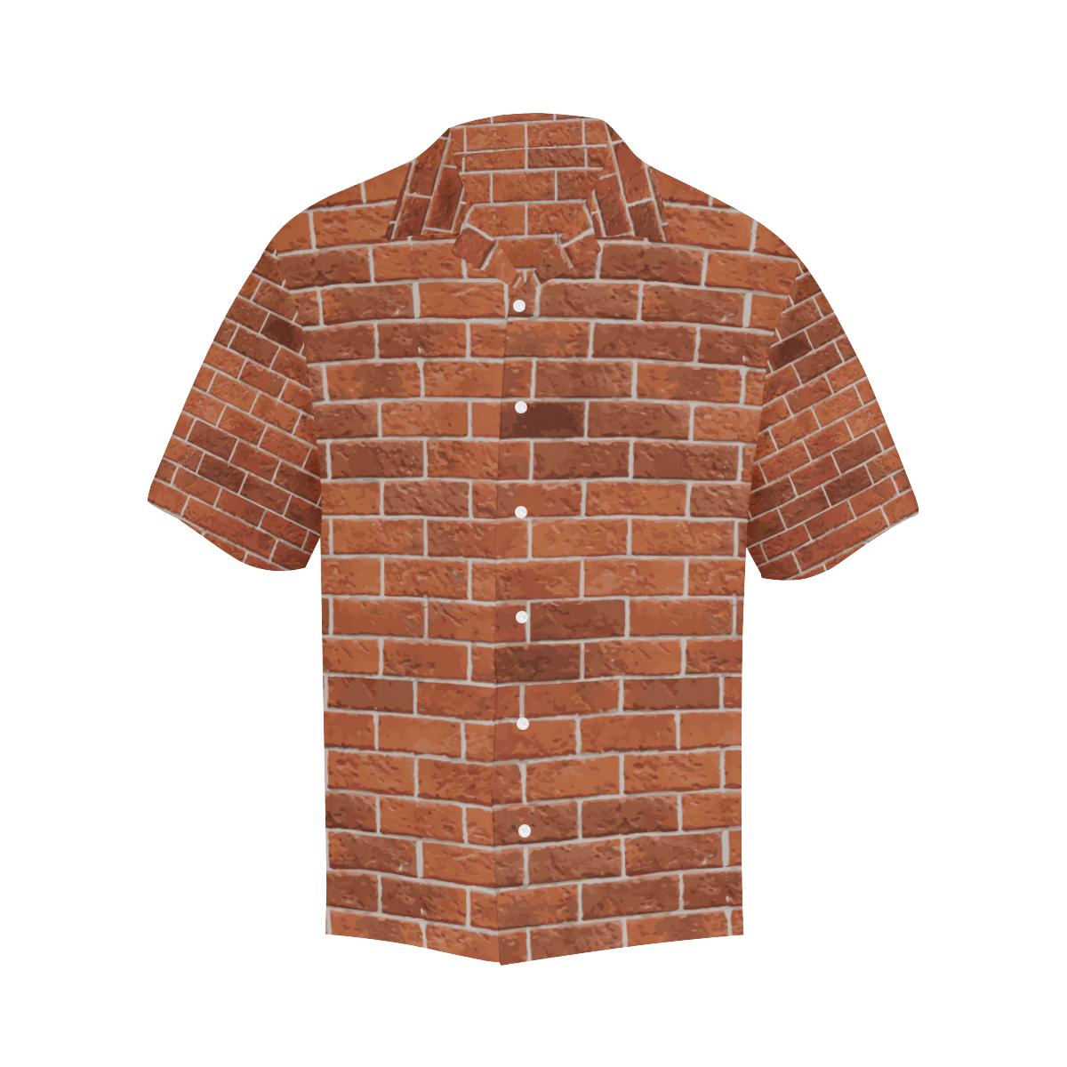 Brick Brown Pattern Print Design Hawaiian Shirt