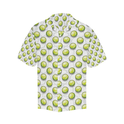 Tennis Pattern Print Design 05 Mens All Over Hawaiian Shirt