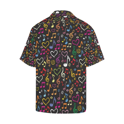 Music Notes Pattern Print Design 02 Mens All Over Hawaiian Shirt