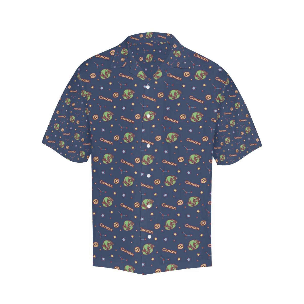 Cancer Zodiac Pattern Print Design Hawaiian Shirt