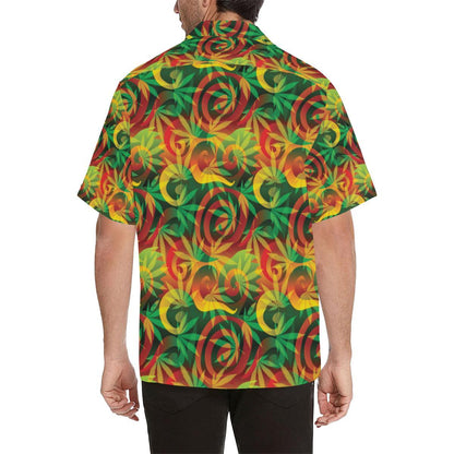 Rastafarian Pattern Print Design A Hawaiian Shirt