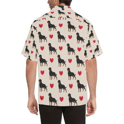 Rottweiler Pattern Print Design A Hawaiian Shirt