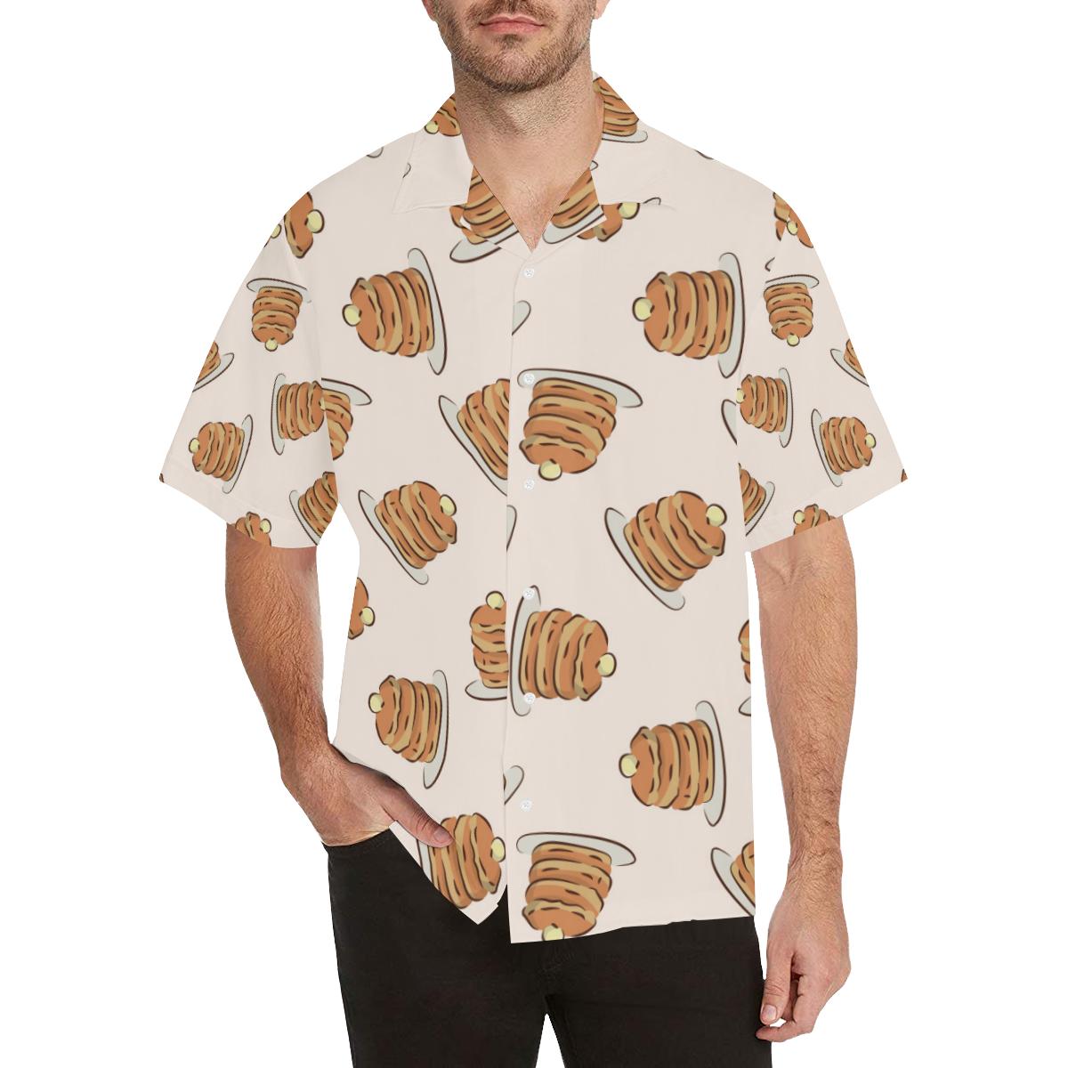 Pancake Pattern Print Design A Hawaiian Shirt
