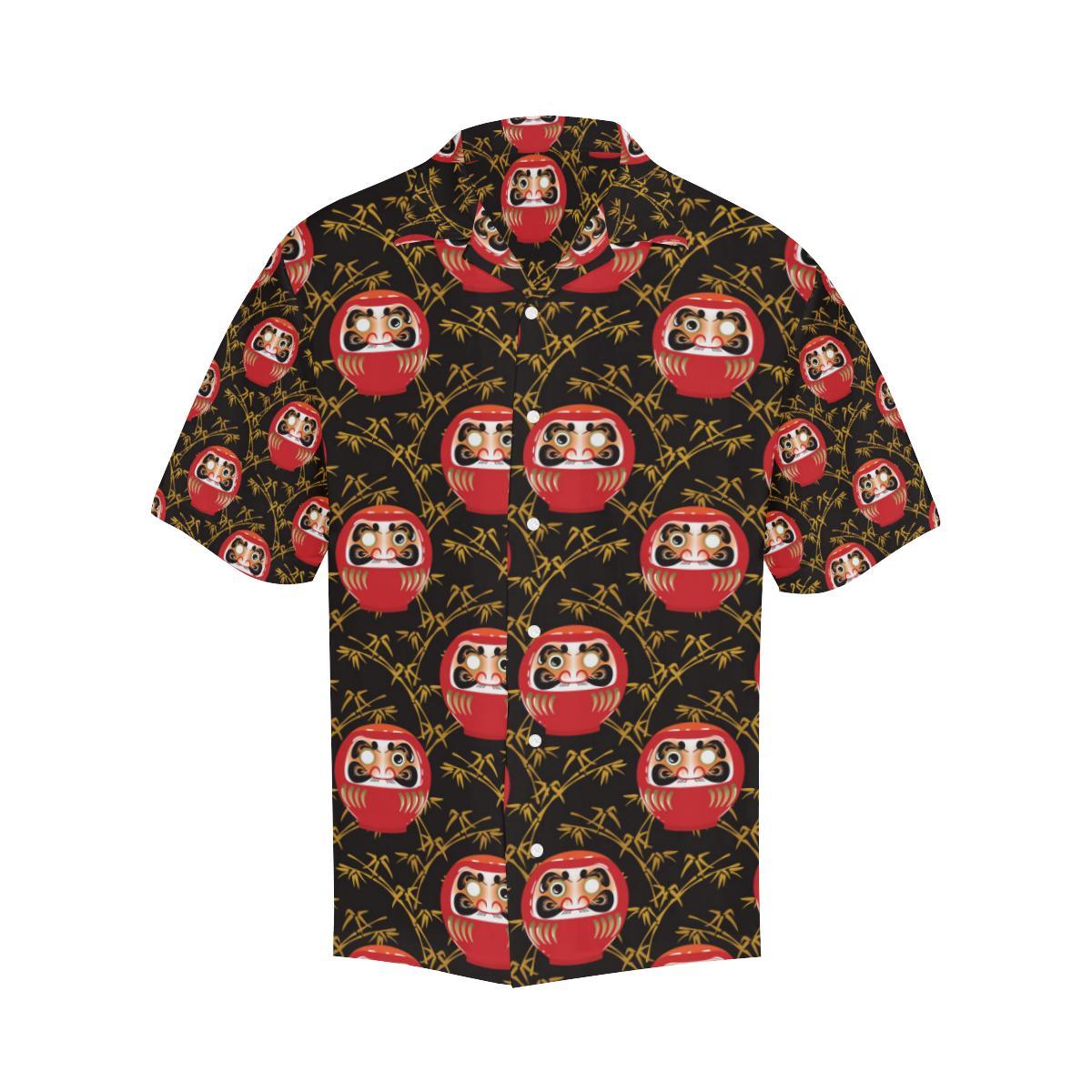 Daruma Bamboo Pattern Mens All Over Print Hawaiian Shirt
