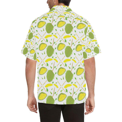 Durian Pattern Background Mens All Over Print Hawaiian Shirt