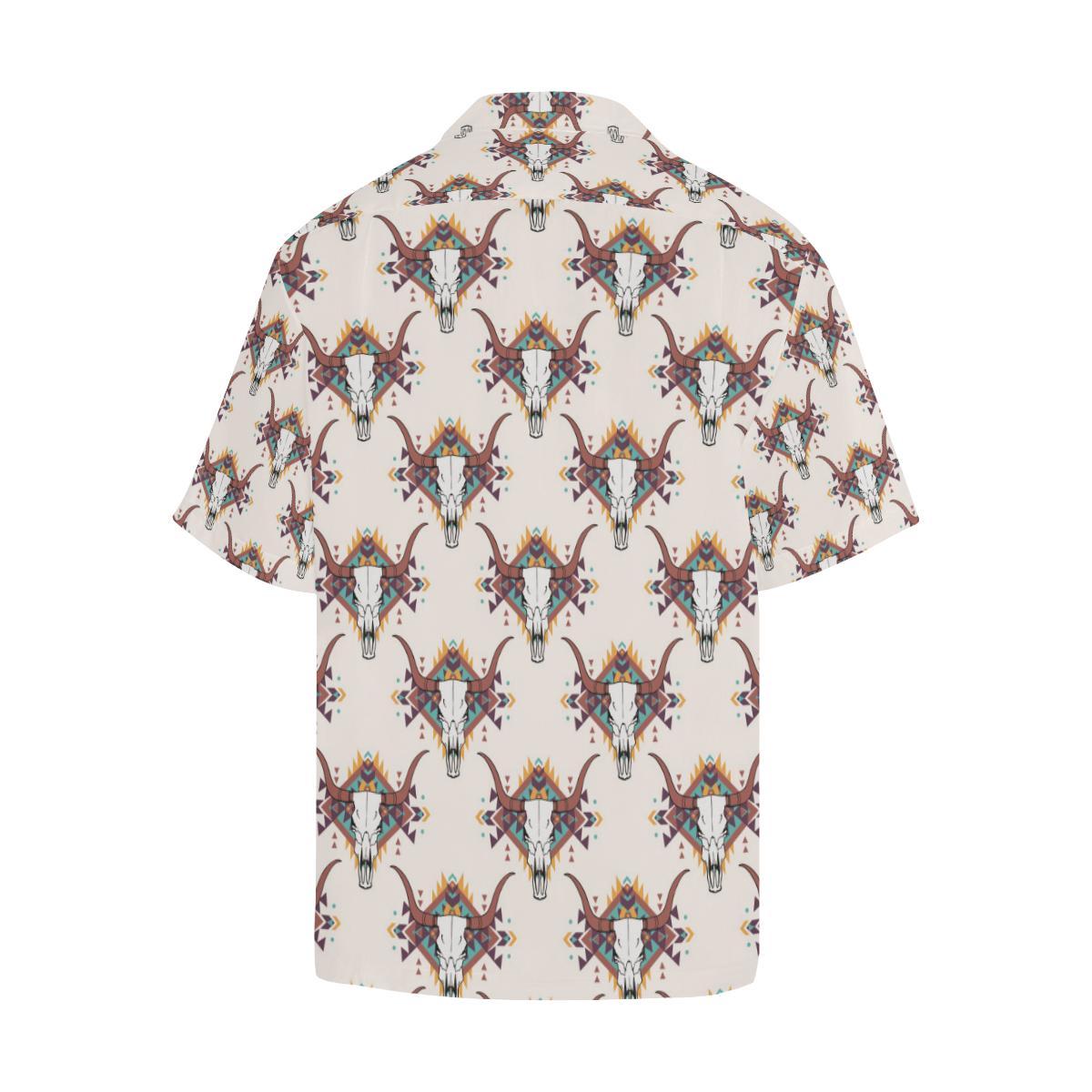 Buffalo Head Pattern Print Design Hawaiian Shirt