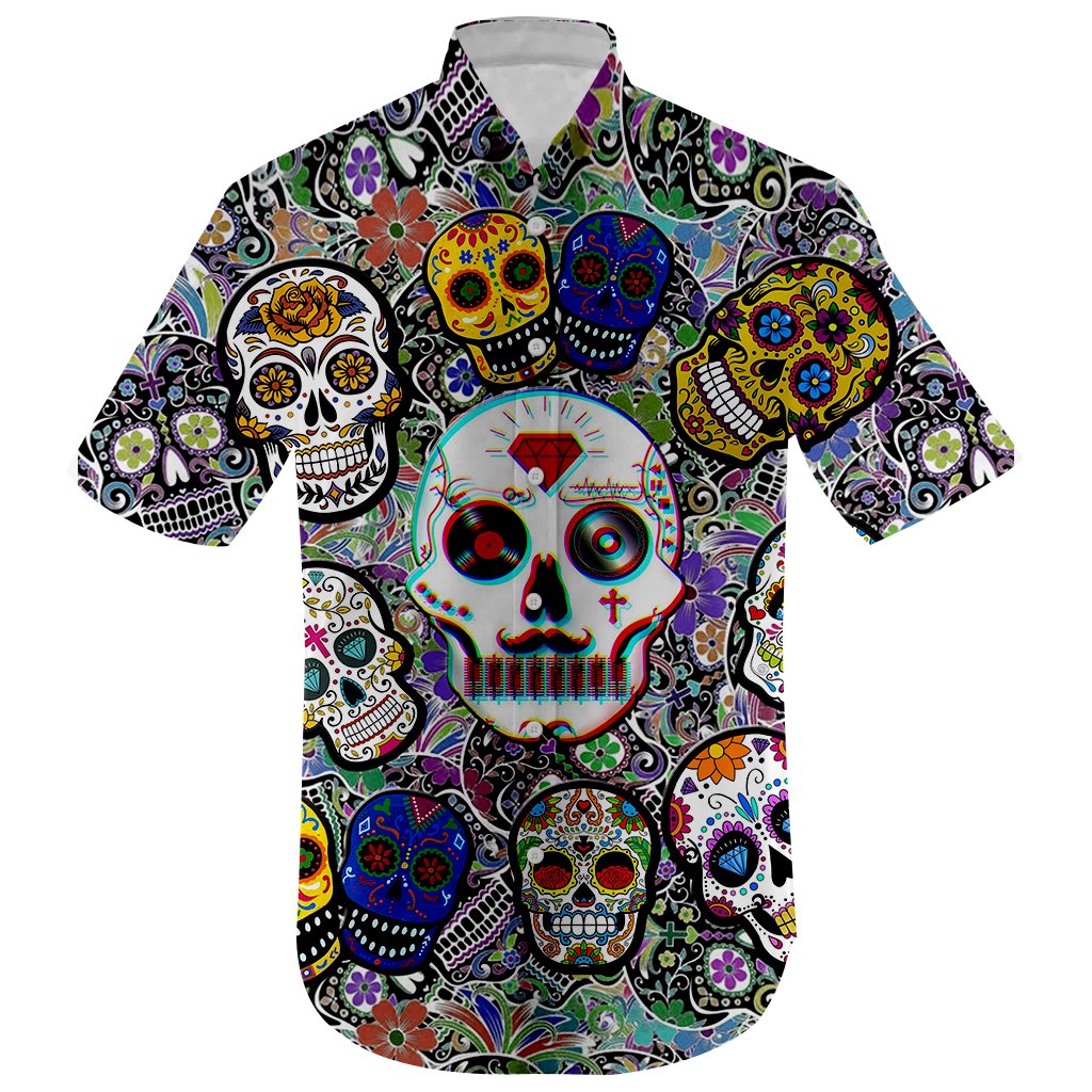 Amazing Skull Print Hawaiian Shirt