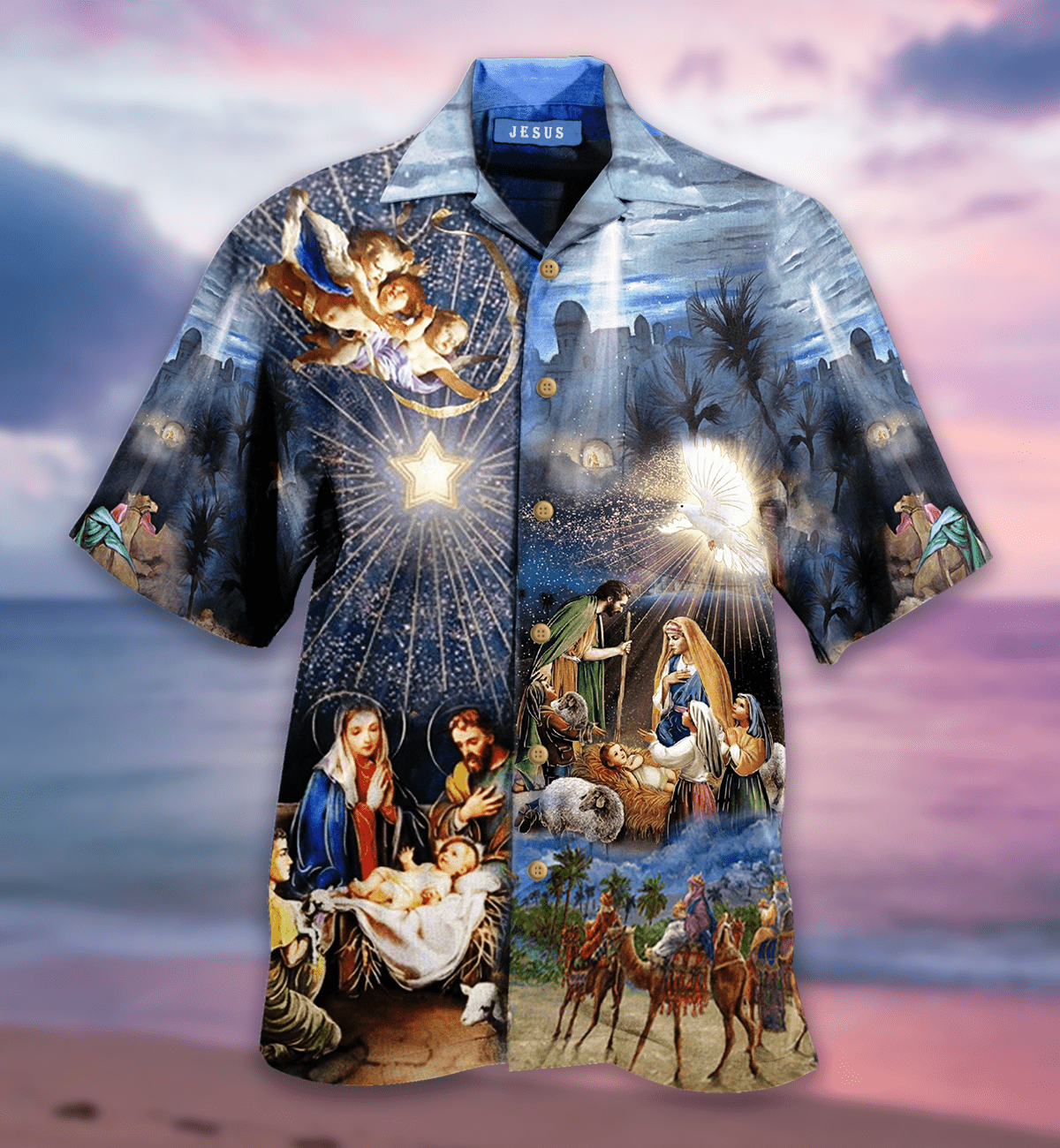 Amazing Jesus Was Born Christmas Day Unisex Hawaiian Shirt | For Men & Women | Adult | HW2503