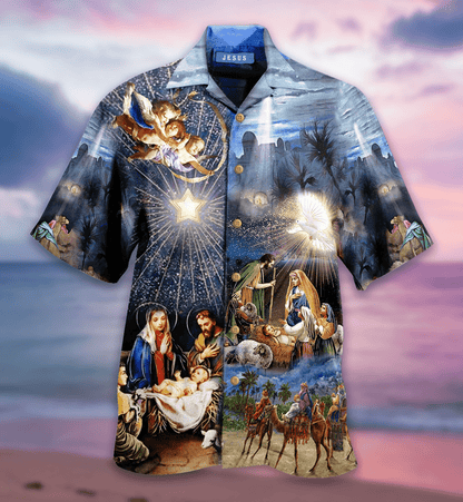 Amazing Jesus Was Born Christmas Day Unisex Hawaiian Shirt