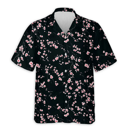 Sakura Cherry Blossom Hawaiian Shirt- Summer Beach Style| Azhawaiian