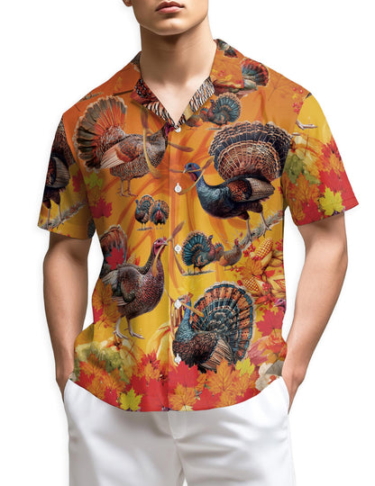Pineapple Red Angus Cattle Hawaiian Shirt for Men, Button Down Aloha Shirt - Azhawaiian