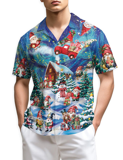 Christmas Gnome Hawaiian Shirt for Men, Button Down Aloha Shirt - Azhawaiian