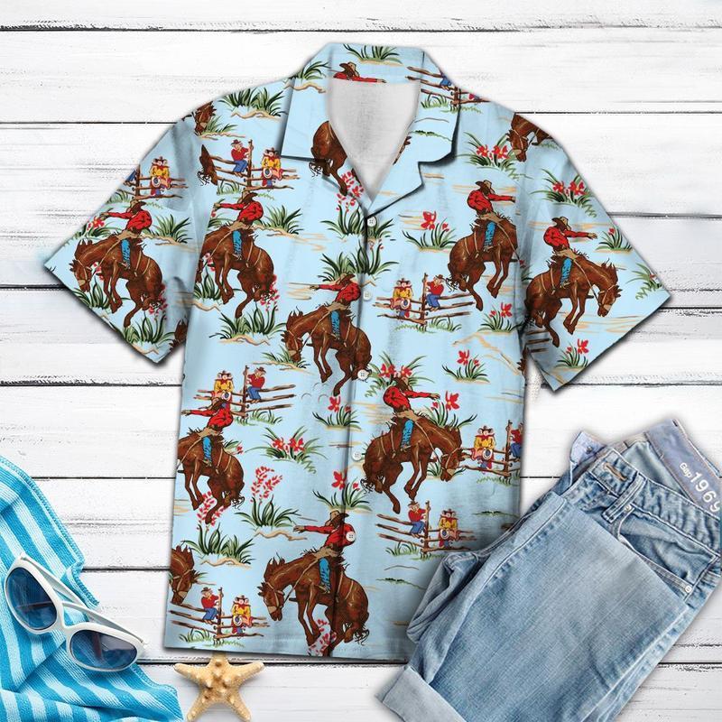Texas - Cowboy Style Hawaii Shirt Short Hawaiian