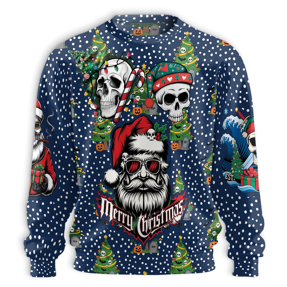 Christmas Skull Sweatshirt – Christmas 3D All Over Print Design
