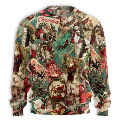Vintage Christmas Santa Clause Sweatshirt – Christmas Vintage 3D All Over Print Design