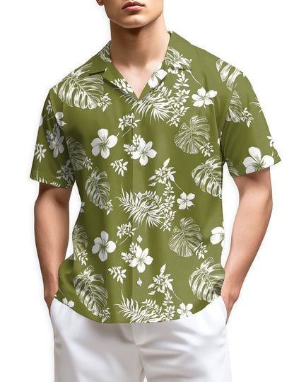 Tiare Flower Hawaiian Shirt for Men, Button Down Aloha Shirt - Azhawaiian