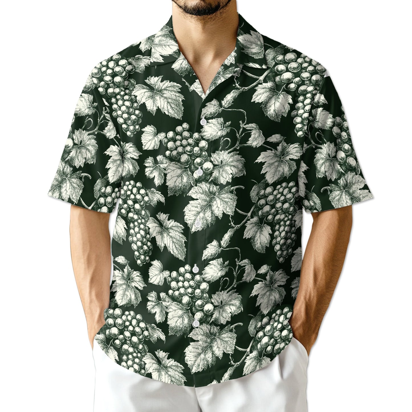 Grape Hawaiian Shirt for Men, Button Down Aloha Shirt - Azhawaiian