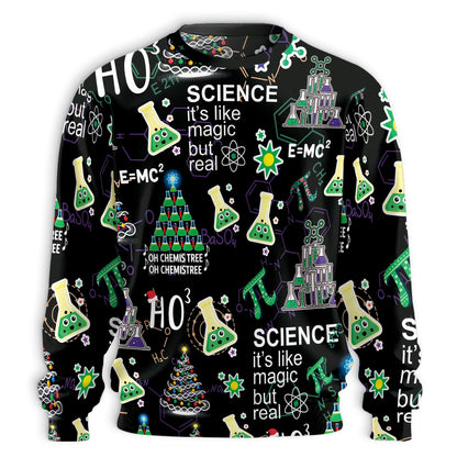 Vintage Christmas Chemistry – Unisex Sweatshirt – Christmas Vintage 3D All Over Print Design