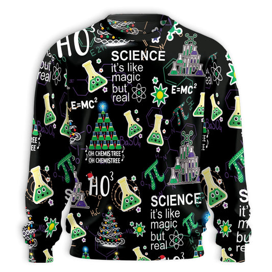 Vintage Christmas Chemistry – Unisex Sweatshirt – Christmas Vintage 3D All Over Print Design