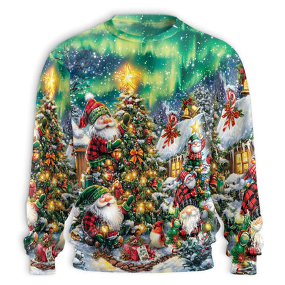 Funny Christmas Santa Gnome Sweatshirt – Christmas 3D All Over Print Design