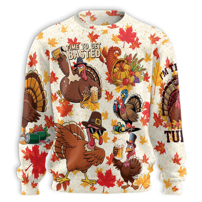 Thanksgiving Turkey Sweatshirt – Colorful Graphic 3D All Over Print Design