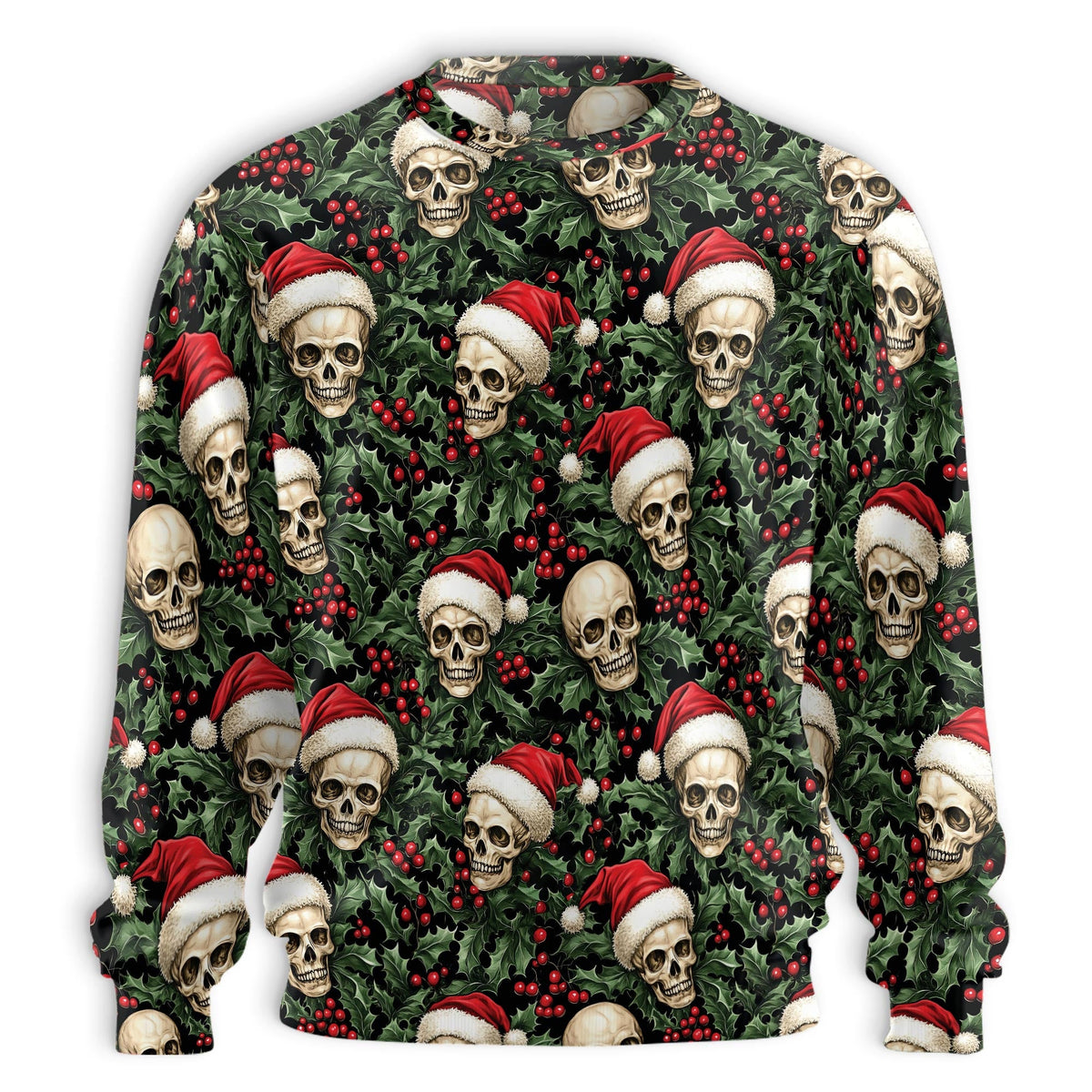 Santa Clause Skull Christmas Sweatshirt – Christmas 3D All Over Print Design