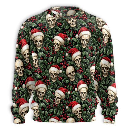 Santa Clause Skull Christmas Sweatshirt – Christmas 3D All Over Print Design