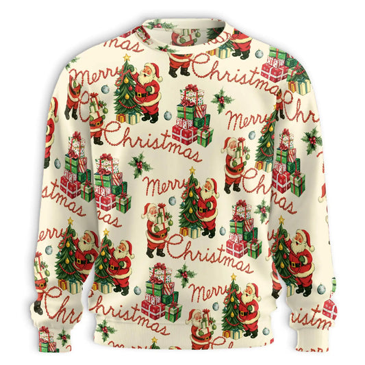 Cute Santa Claus Cosplay Sweatshirt – Christmas 3D All Over Print Design