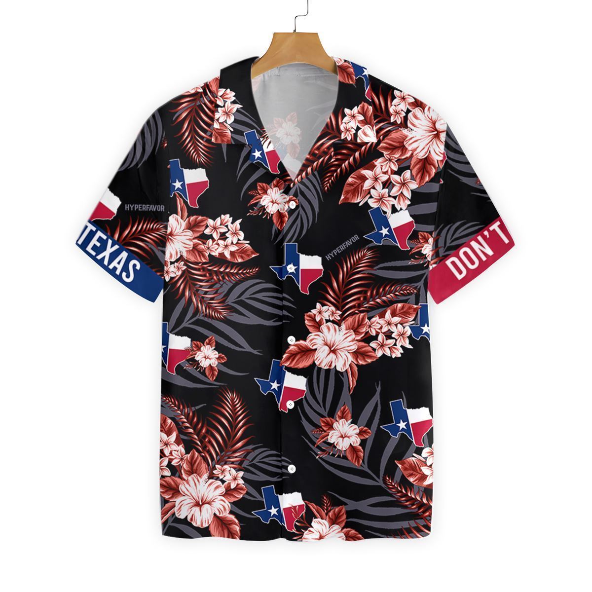 Texas - Map Flower Style Hawaii Shirt Short Hawaiian