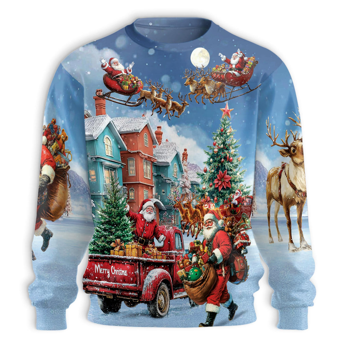 Christmas Santa Clause Sweatshirt – Christmas 3D All Over Print Design