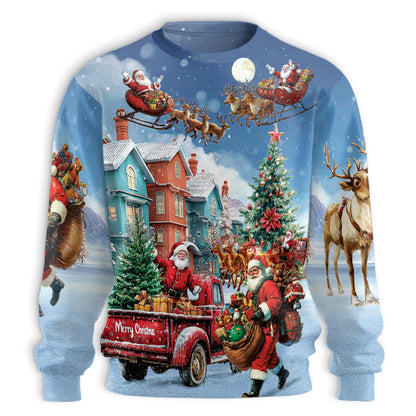 Christmas Santa Clause Sweatshirt – Christmas 3D All Over Print Design