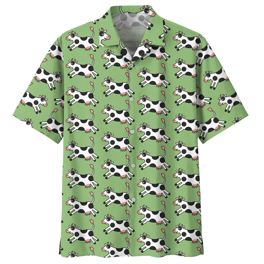 Cow  Green Unique Design Unisex Hawaiian Shirt For Men And Women Dhc17063771