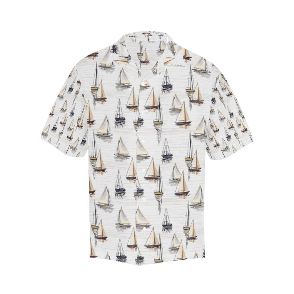 Sailboat Paint Pattern Print Design Lks3 Hawaiian Shirt