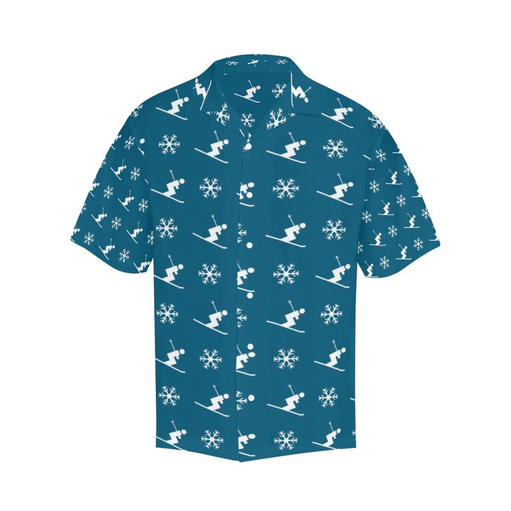 Ski Print Design Hawaiian Shirt