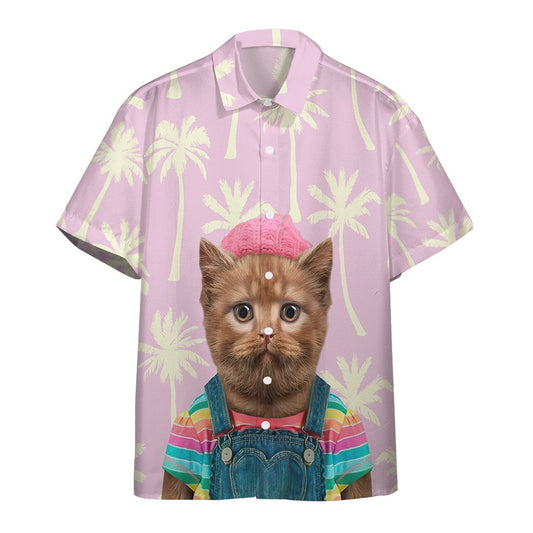  3D Hawaiian British Shorthair Cat Custom Short Sleeve Shirt