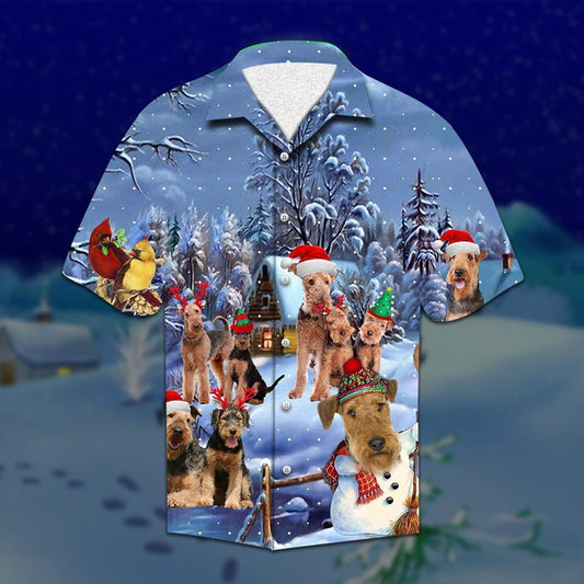 Airedale Terrier Christmas Hawaiian Shirt | For Men & Women | Adult | HW2106