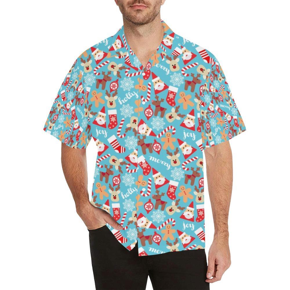 Santa Christmas Themed Print Design Lks3 Hawaiian Shirt