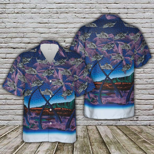 Sikorsky Mh-53 Pave Low Purple Unisex Hawaiian Shirts - Beach Short #060721H