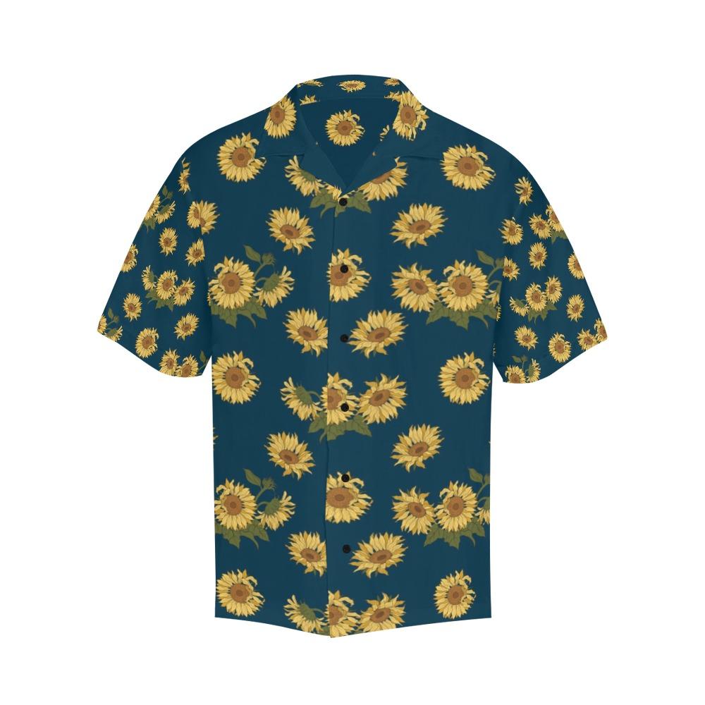 Sunflower Print Design Hawaiian Shirt