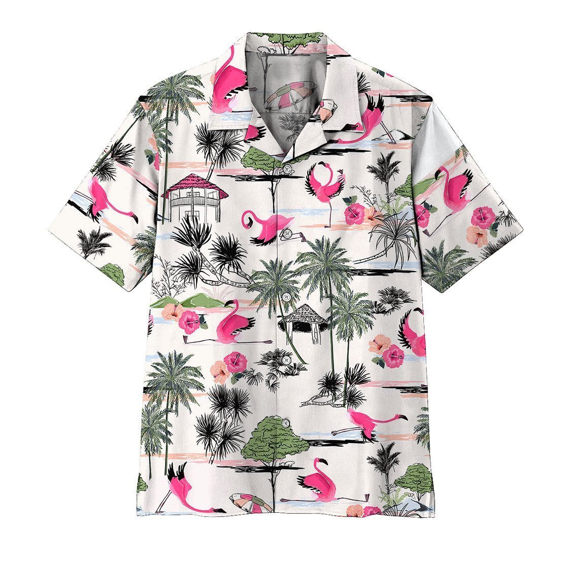  3D Flamingo Yoga Hawaii Shirt