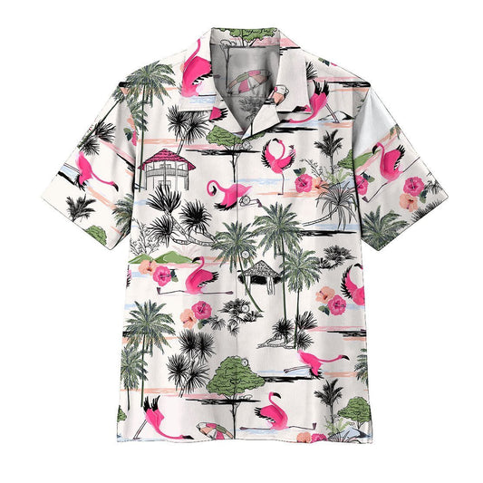  3D Flamingo Yoga Hawaii Shirt