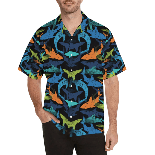 Shark Summer Vibe Tropical Hawaiian Aloha Shirts 