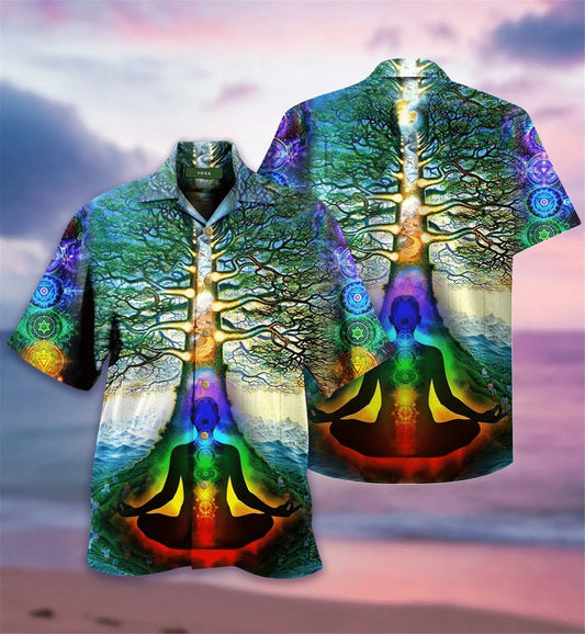 Yoga Leaves 3D All Over Printed Hawaiian Shirt | Unique Beach