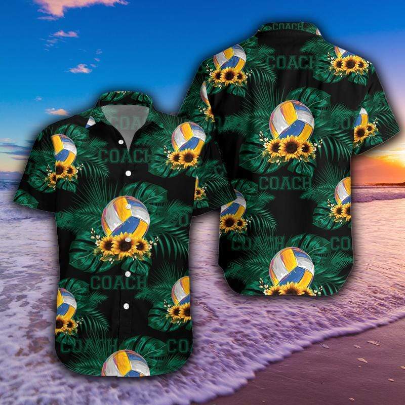 Volleyball Coach Hawaiian Aloha Shirts Fantastic #290421l