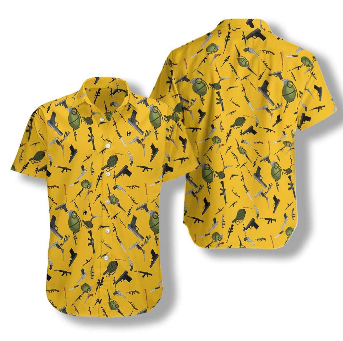 Hawaiian Aloha Shirts Gun Military Gear