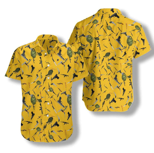 Hawaiian Aloha Shirts Gun Military Gear